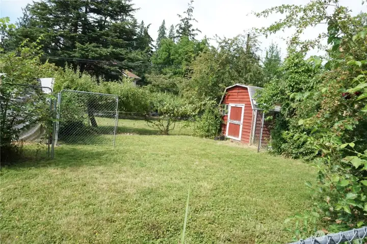 Storage shed or chicken coop.
