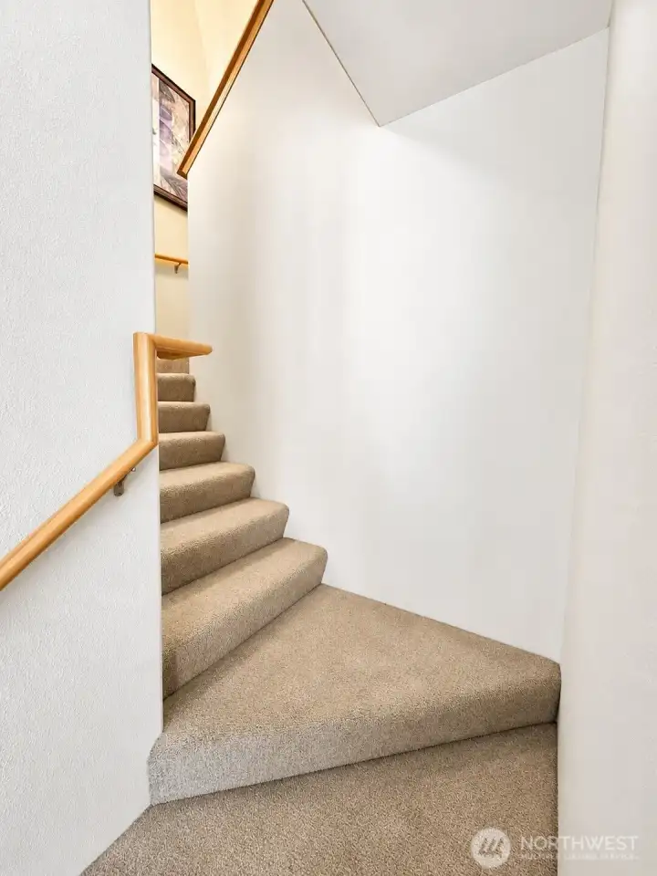 Stairs view from bottom