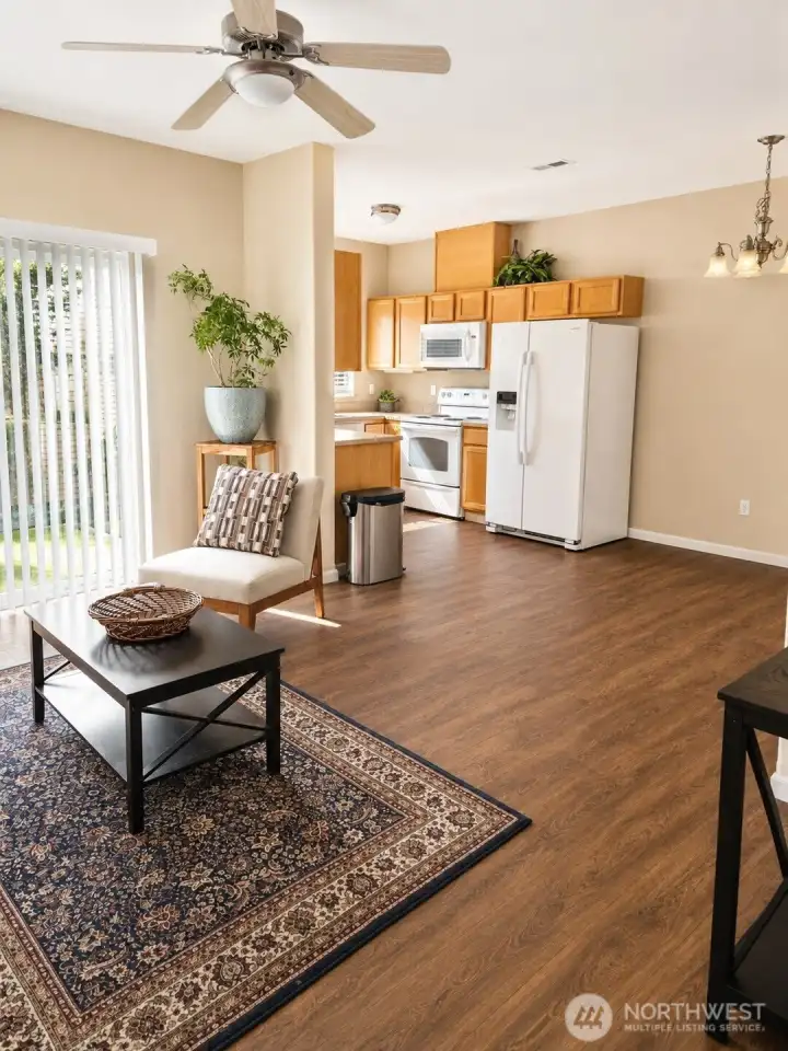 Kitchen view from living area