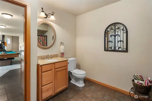 Lower-level (full) bathroom