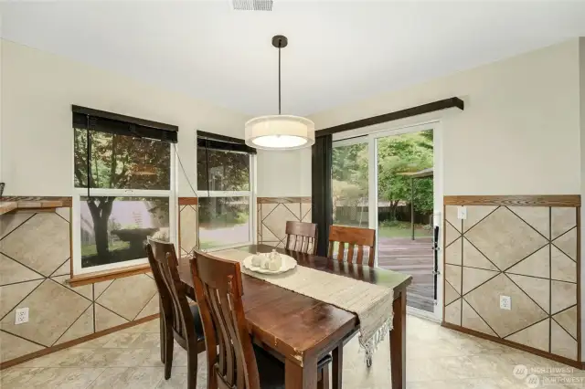 Dining area with access to the backyard.