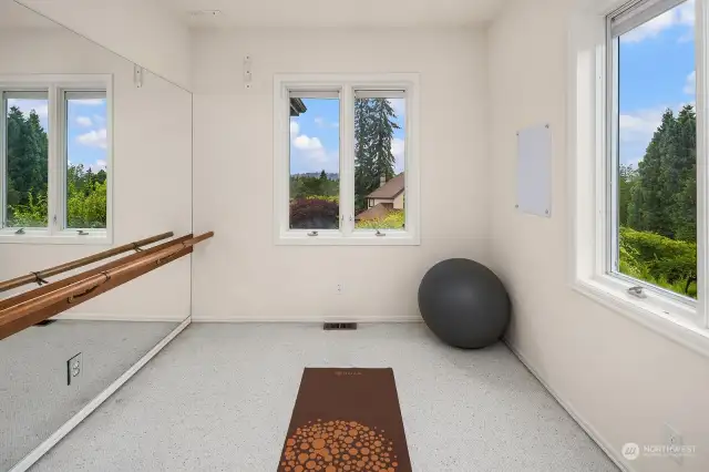 Primary Suite offers an adjacent office/gym/yoga studio with Mountain VIEWS!