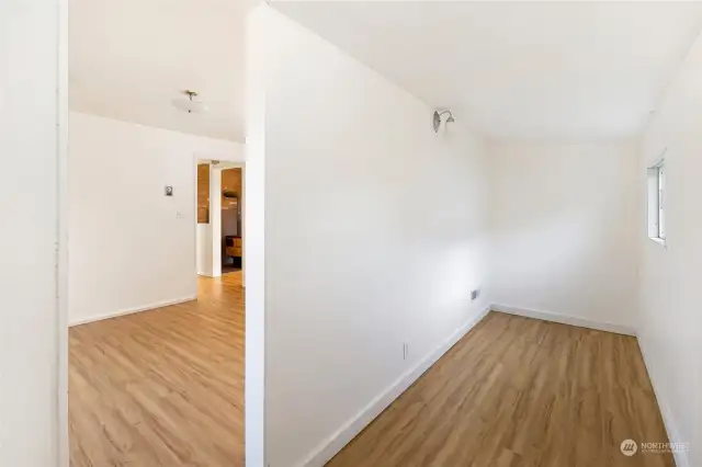 Extra storage area off the first bedroom.