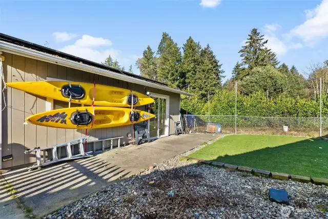 Exterior garage entrance
