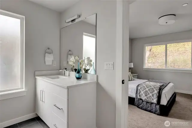 Third floor connected bathroom (model home lot 24)