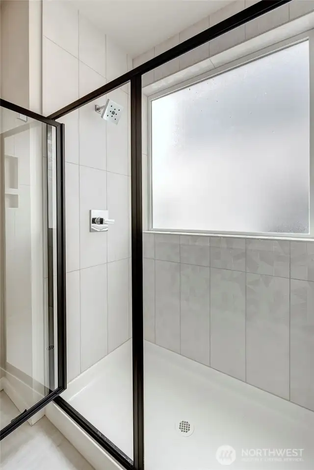 Primary shower (model home lot 24)