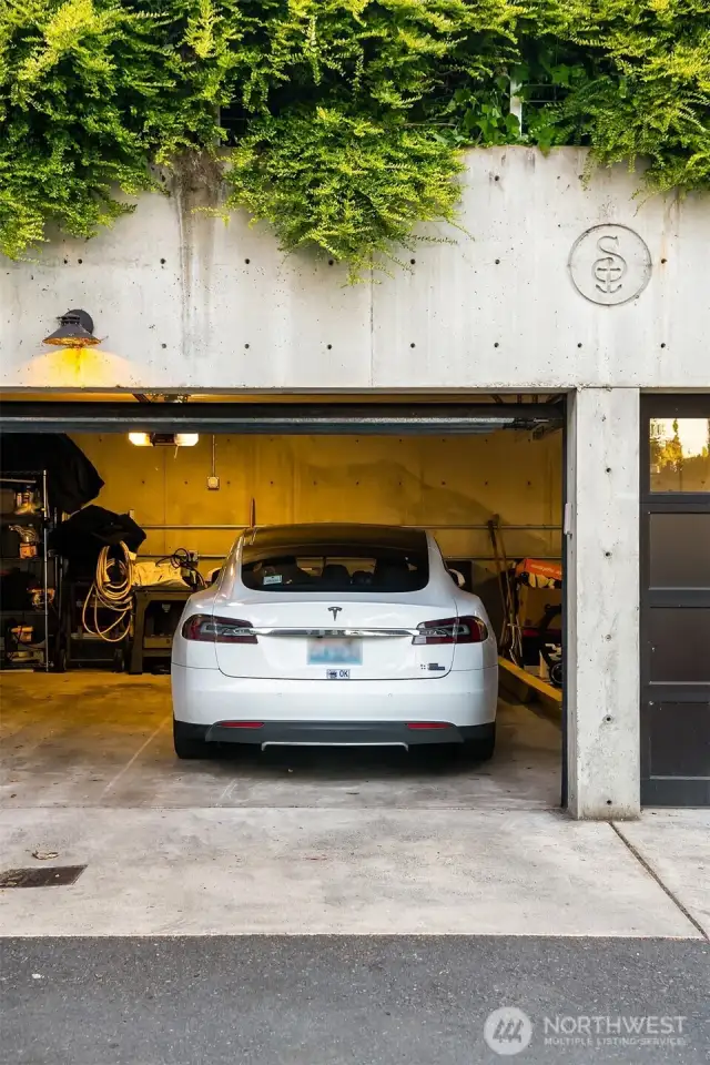 One garage parking space