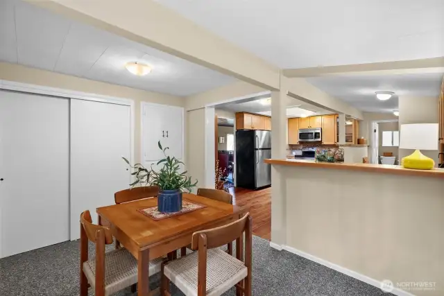 Each room throughout the home offers ample closet and storage space to keep everything organized and within reach.