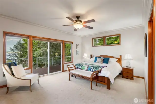 Primary Bedroom with access to upper Deck