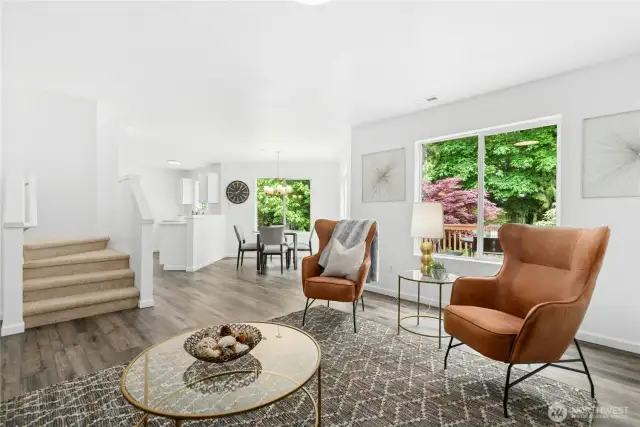 Living, Dining, Kitchen