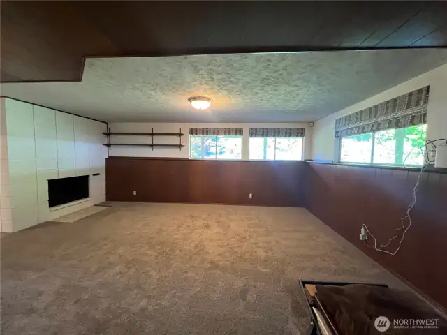 Large family/rec room in the daylight basement area!