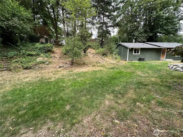 Large double lot provides lots of yard space