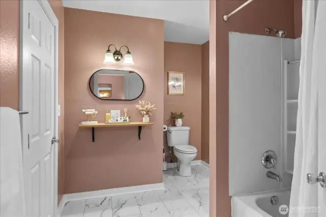 Remodeled bathroom.