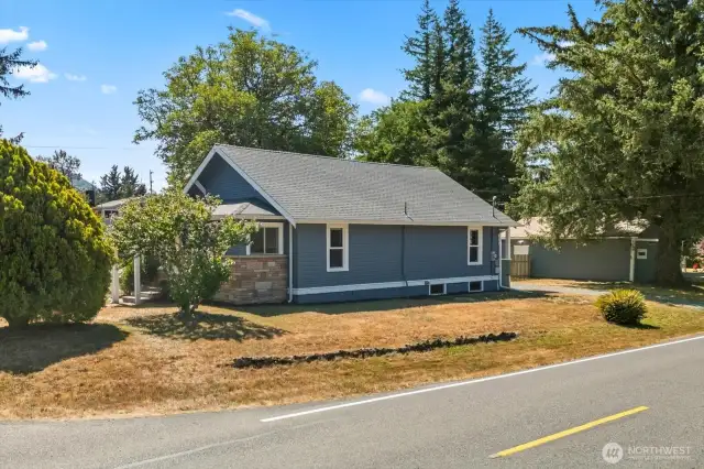 Huge corner lot.