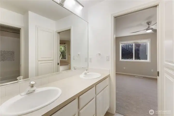 Additional view of the Jack and Jill bathroom.