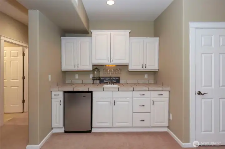 Great Room - Wet Bar & Storage Area Under Stairs