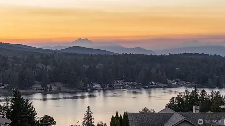 From the deck zoomed in! Camp McKean across the lake.