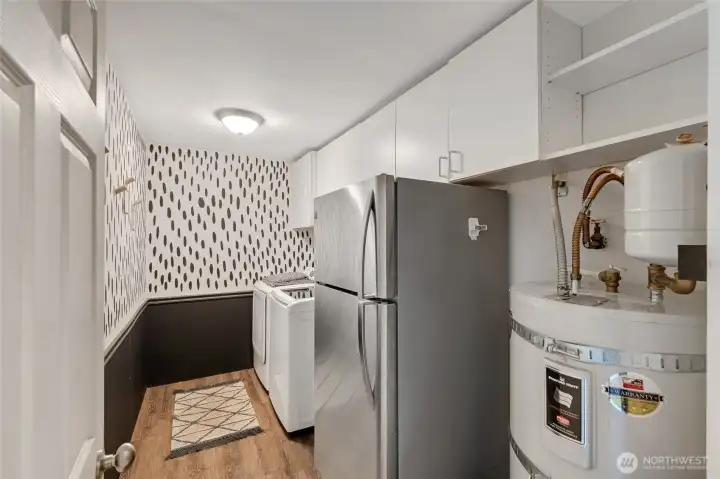 Laundry room on the lower level.  All appliances included in the sale