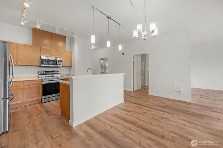 Newer light fixtures.