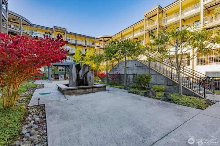 Fall at Village Commons - Peaceful Fountain
