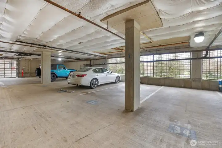 This unit comes with 1 covered parking space in the secure parking garage!