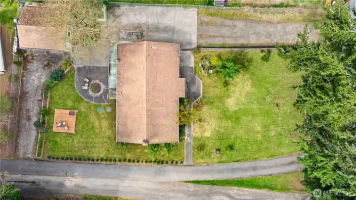 This lot is .39 acres. Small enough to manage but large enough to have plenty space to enjoy.