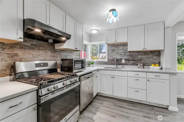 All appliances stay with the home-stove, refrigerator, dishwasher and microwave.