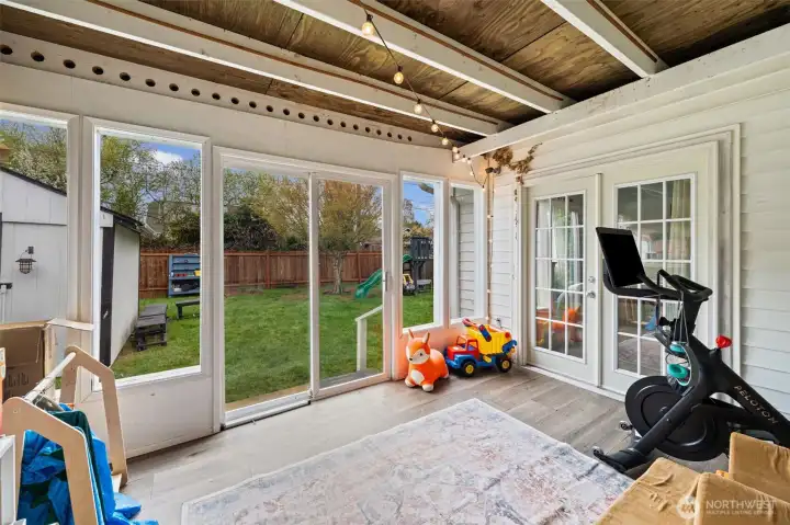 Sunroom to backyard