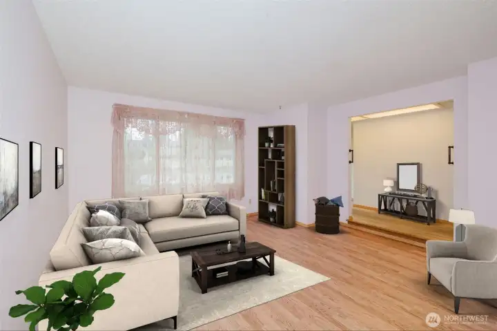 Living room Virtually staged