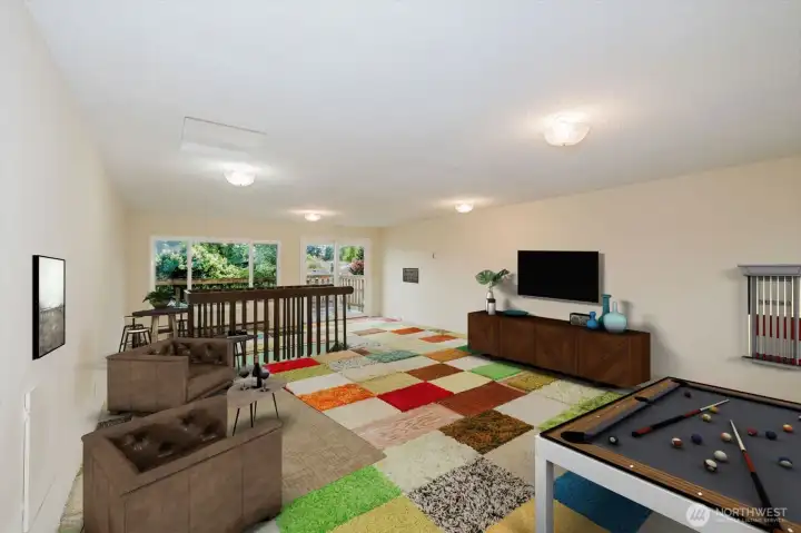 Loft, virtually staged