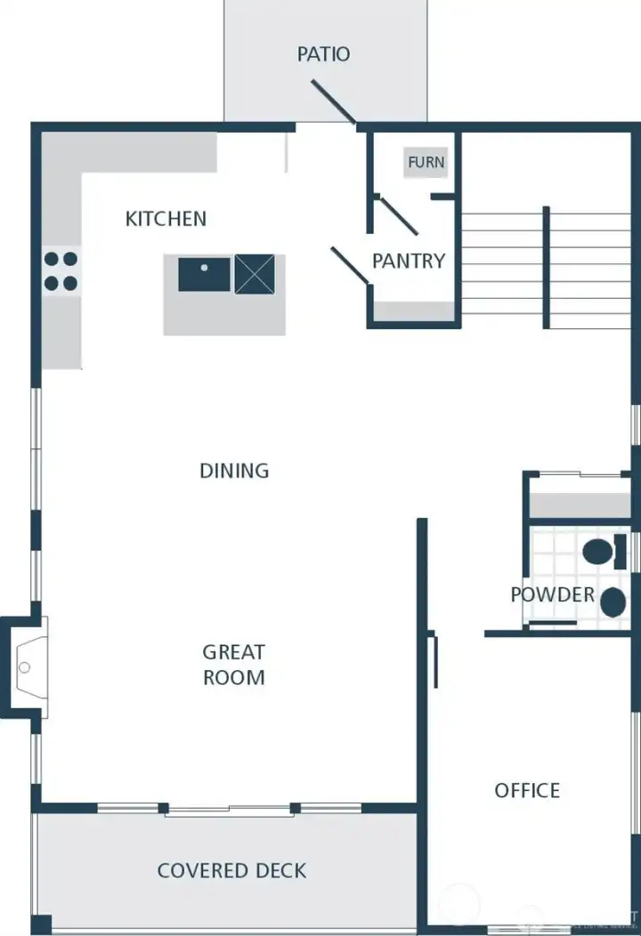 Whitney Floor Plan - 2nd Floor - Flipped