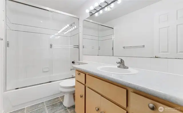Primary Full bath with tub and shower