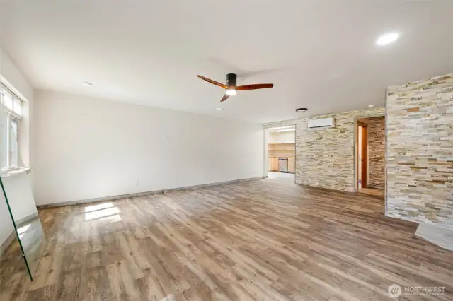 Another view looking into the 1200 square foot ADU from the front door.