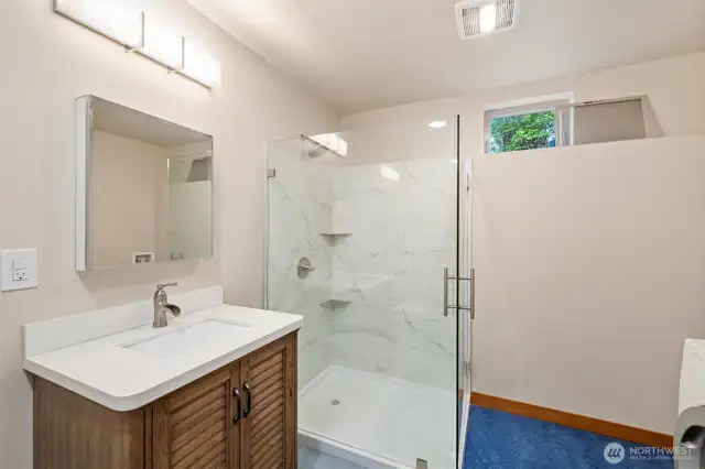 Three-quarter bath in the ADU.