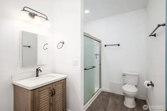 Three-quarter bath in the Hill House Garage/Shop
