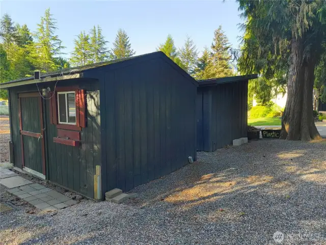 This shed was used as an office.