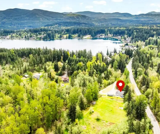 Clear Lake is steps away from the driveway
