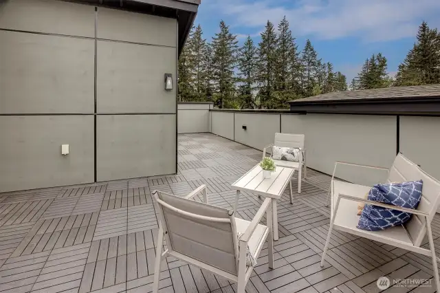 Private rooftop deck