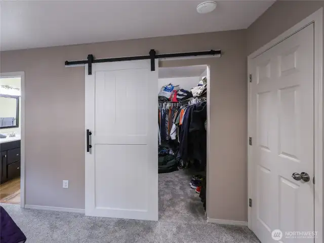BARN DOOR is a nice touch!