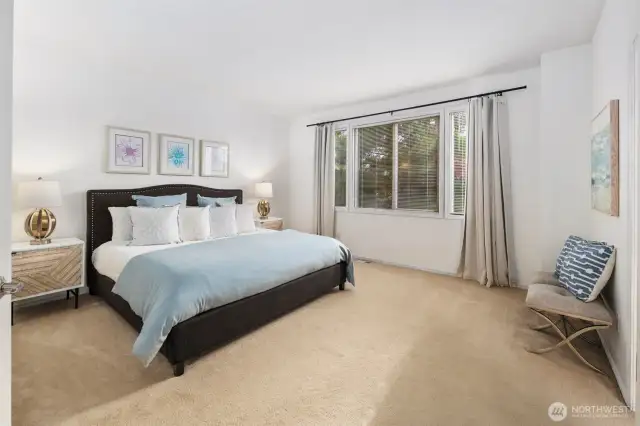 Spacious primary bedroom.