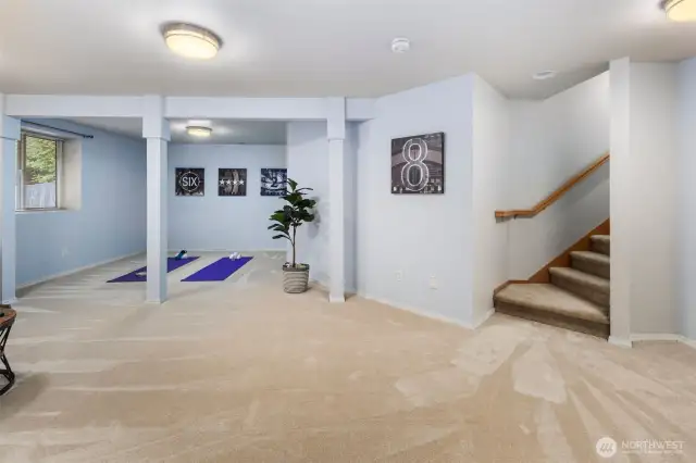 Stairs down to bonus room.
