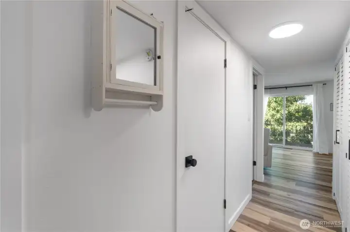 Washer & Dryer in hallway closet