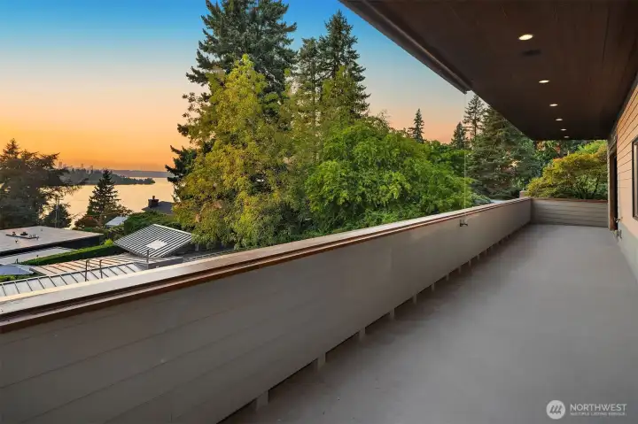Huge private deck off Primary Bedroom.