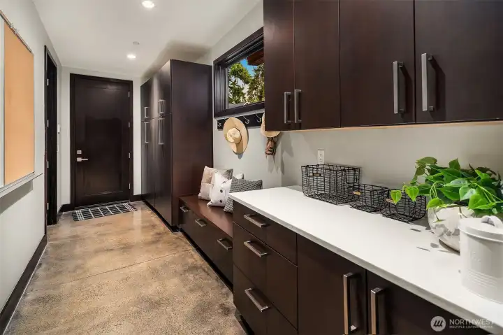 Main floor mudroom with garage access