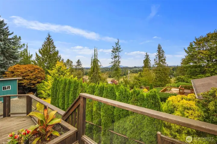 View from the patio and kitchen