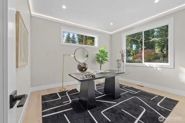 Large, bright office