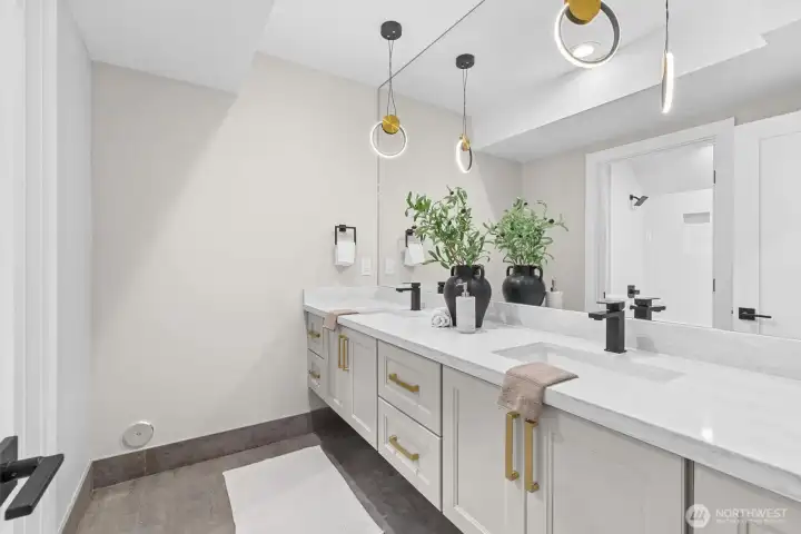 2nd lower-level full bath