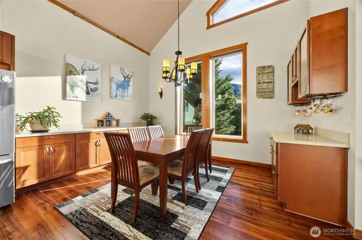 Dining room with dry bar and more storage