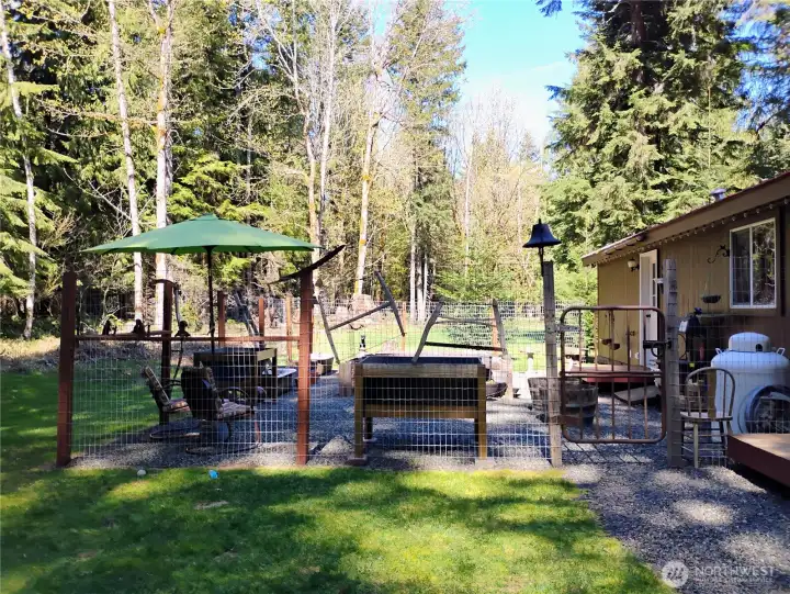 Great garden space. Gate is family heirloom and will go with seller