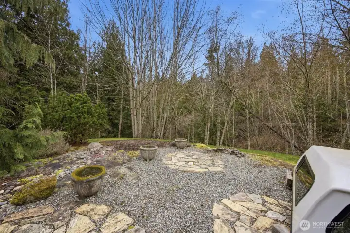 This is the rear yard of the house and a great area to hang out...it is SO private!